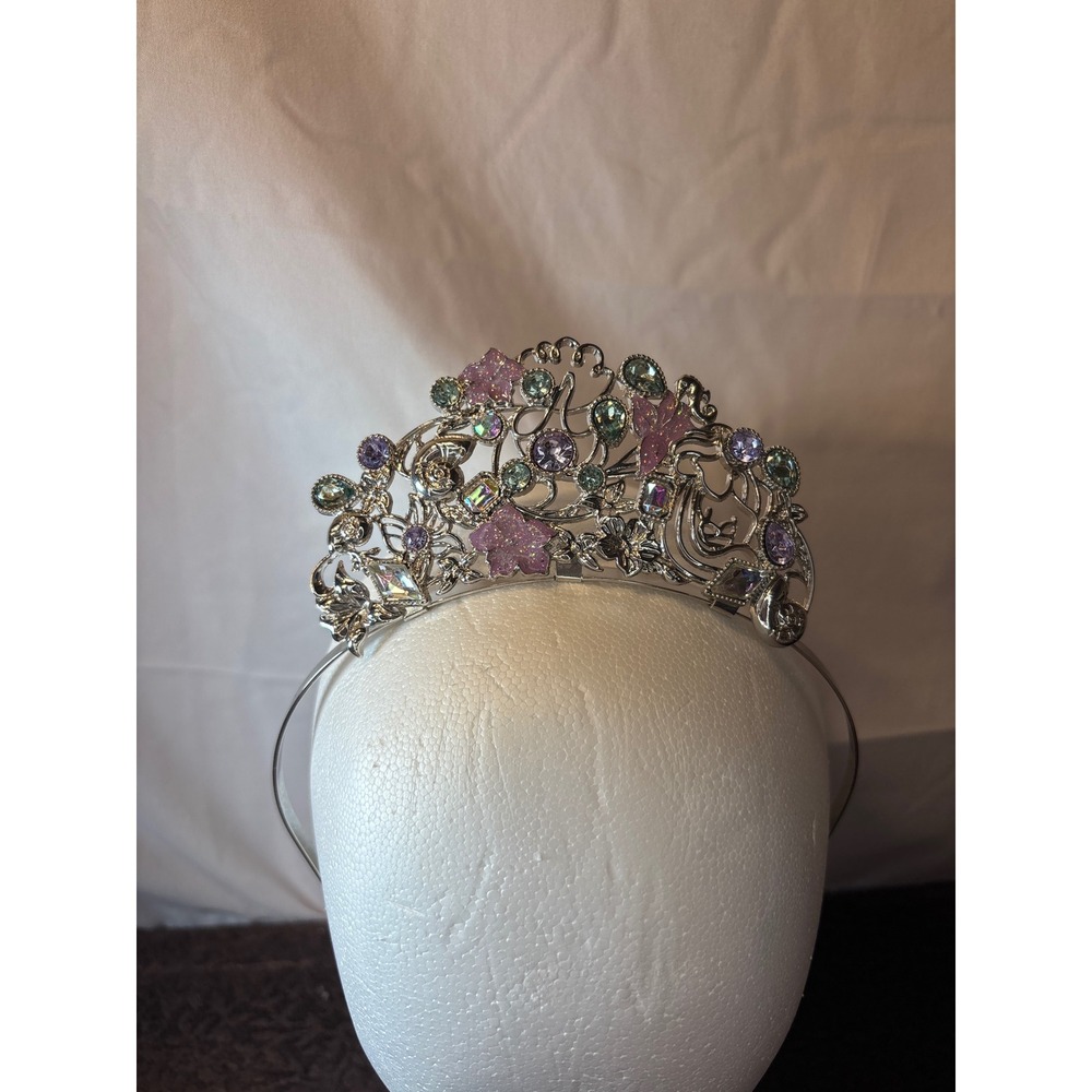 Disney‎ Parks Ariel The Little Mermaid Tiara Silver Rhinestone Starfish Crown